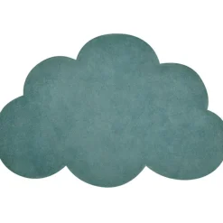 Tapis nuage en coton bleu canard (67 x 100 cm)