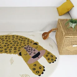 Tapis ovale léopard Kleo miel (120 x 170 cm)