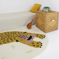 Tapis ovale léopard Kleo miel (120 x 170 cm)