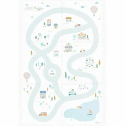 Tapis puzzle 3 en 1 Tiloo Village (120 x 180 cm)