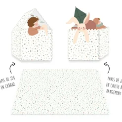 Tapis puzzle 3 en 1 Tiloo Village (120 x 180 cm)