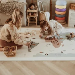 Tapis puzzle 3 en 1 Tiloo Worldmap (120 x 180 cm)