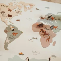 Tapis puzzle 3 en 1 Tiloo Worldmap (120 x 180 cm)