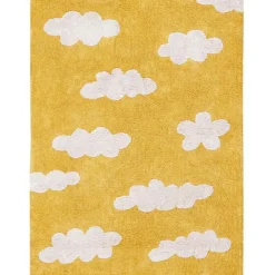 Tapis rectangulaire Clouds nuage jaune (120 x 160 cm)