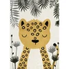 Tapis rectangulaire léopard moutarde Sören (120 x 170 cm)