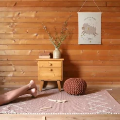 Tapis rectangulaire Mallorca Rose Argile (100 x 150 cm)