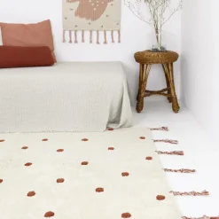 Tapis rectangulaire Nümi Ambre pois (100 x 150 cm)