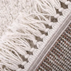 Tapis rectangulaire pois terracotta Wooly (100 x 150 cm)