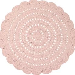 Tapis rond Alma rose nude (120 cm)