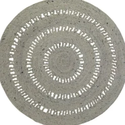 Tapis rond Bibek gris (110 cm)