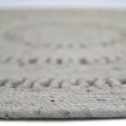 Tapis rond Bibek gris (110 cm)