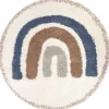 Tapis rond Bohemian rainbow Arc-en-ciel bleu (120 cm)