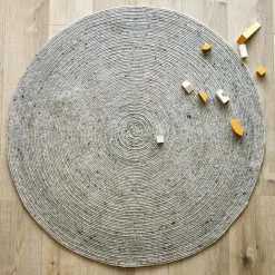 Tapis rond Neethu gris (110 cm)