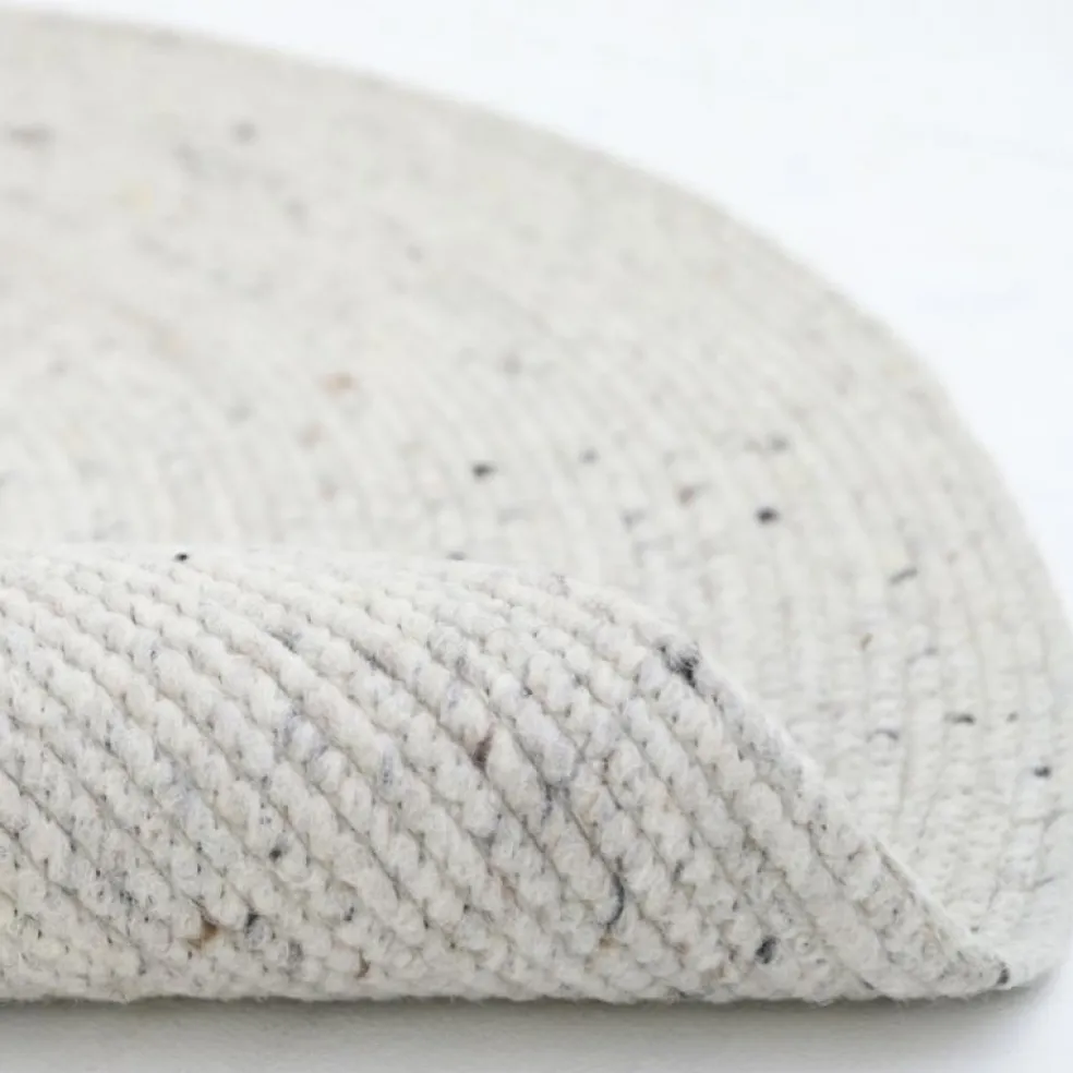 Tapis rond Neethu naturel (110 cm)