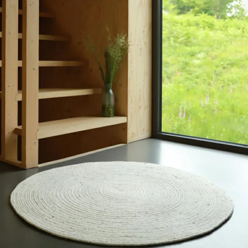 Tapis rond Neethu naturel (110 cm)