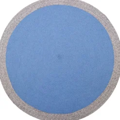 Tapis rond Nolan bleu (120 cm)