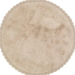 Tapis rond Perla nude (110 cm)