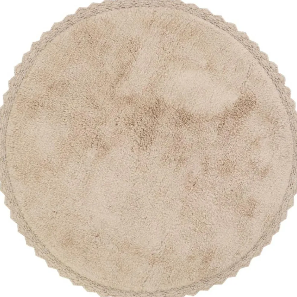Tapis rond Perla nude (110 cm)