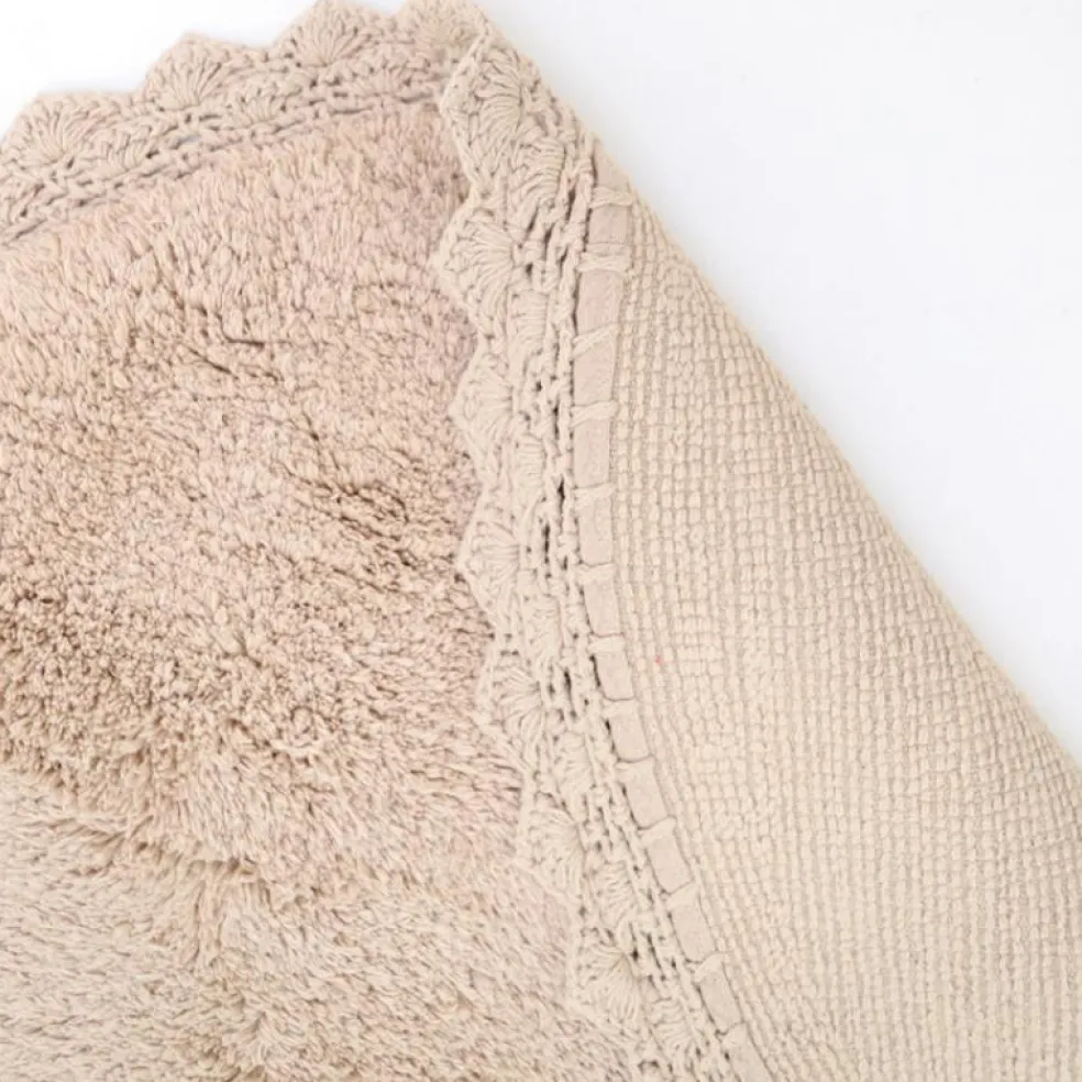 Tapis rond Perla nude (110 cm)