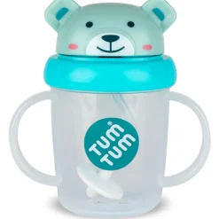 Tasse antifuite avec paille lestée Ourson bleu (200 ml)