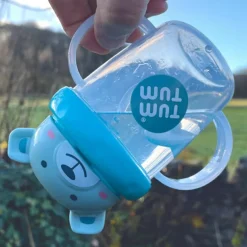 Tasse antifuite avec paille lestée Ourson bleu (200 ml)