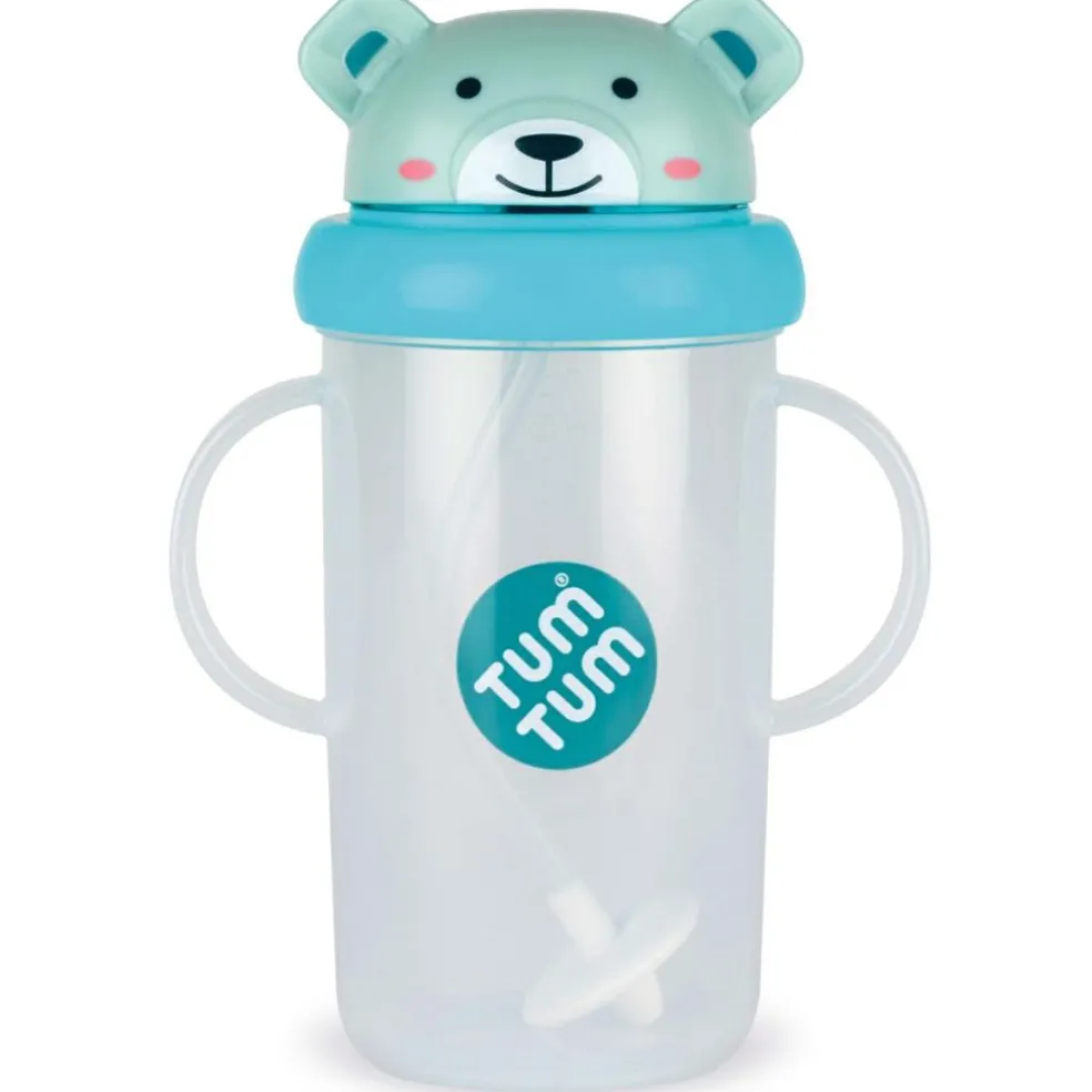 Tasse antifuite avec paille lestée Ours Bleu (300 ml)