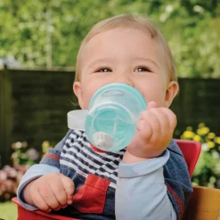 Tasse antifuite avec paille lestée Ours Bleu (300 ml)