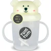 Tasse antifuite avec paille lestée Ours phosphorescente (200 ml)