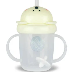 Tasse antifuite avec paille lestée Ours phosphorescente (200 ml)