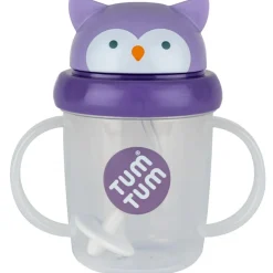 Tasse antifuite avec paille lestée Chouette (200 ml)