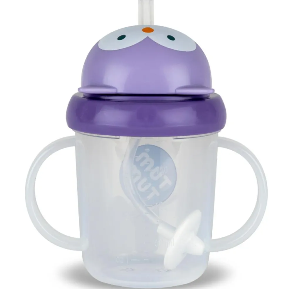 Tasse antifuite avec paille lestée Chouette (200 ml)