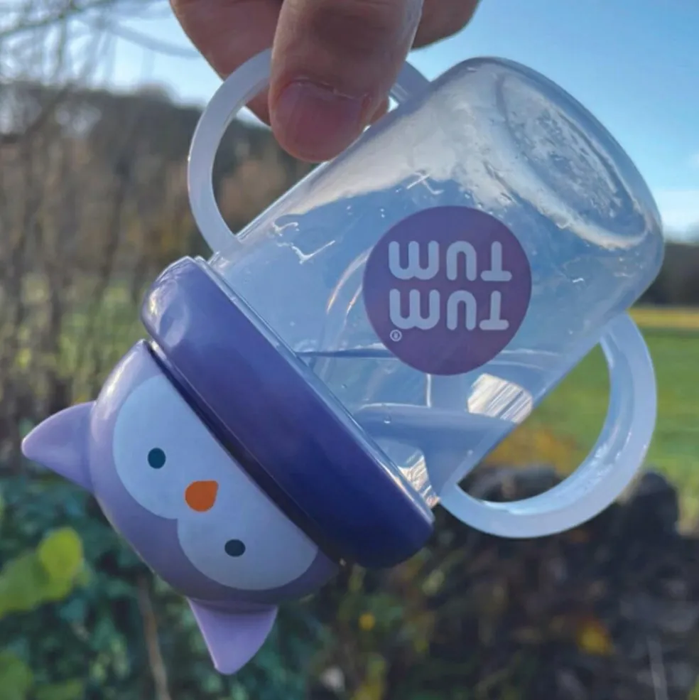 Tasse antifuite avec paille lestée Chouette (200 ml)