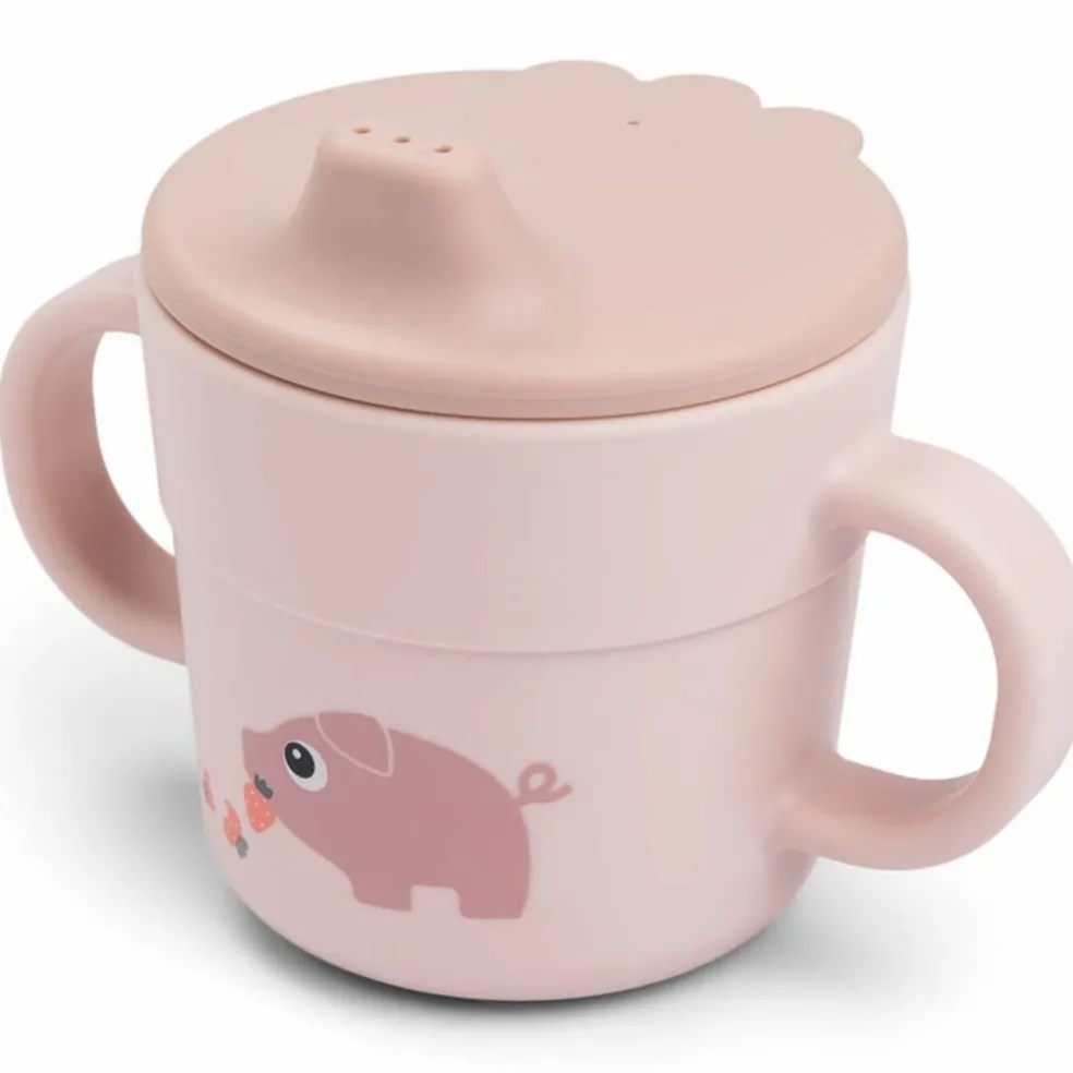 Tasse d'apprentissage Foodie Tiny farm Rose