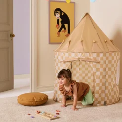 Tente de jeu Jaune à carreaux