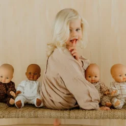 Tenue pour poupée Gaze Léopard Marron (sans col)