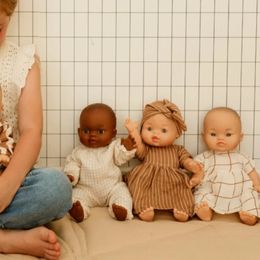 Tenue pour poupée robe Rayures fines