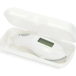 Thermomètre auriculaire à infrarouge blanc et gris