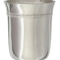 Timbale Evasée Perles en métal argenté dans son coffret