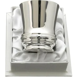 Timbale Louis XVI personnalisable (métal argenté) dans son coffret