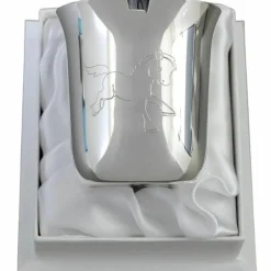Timbale Petit cheval personnalisable (métal argenté) dans son coffret