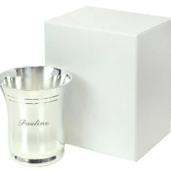 Timbale évasée métal argenté (personnalisable)