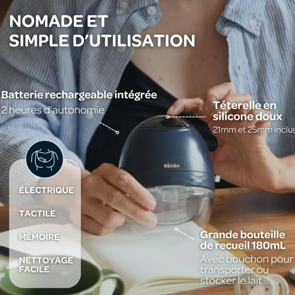 Tire-lait électrique mains libres Night blue