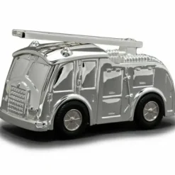 Tirelire Camion de pompiers (métal argenté)
