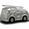 Tirelire Camion de pompiers personnalisable (métal argenté)