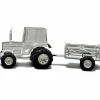 Tirelire Tracteur personnalisable (métal argenté)