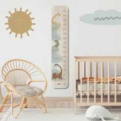 Toise en bois Dino Grande Feuilles personnalisable