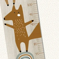 Toise en bois Edgar le renard personnalisable
