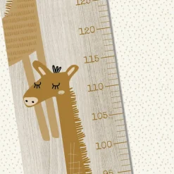 Toise en bois girafes Isidore Caramel personnalisable
