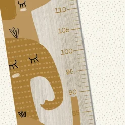 Toise en bois Isidore éléphant caramel personnalisable
