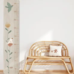 Toise en bois Lili Rose Grandes Fleurs